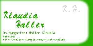 klaudia haller business card